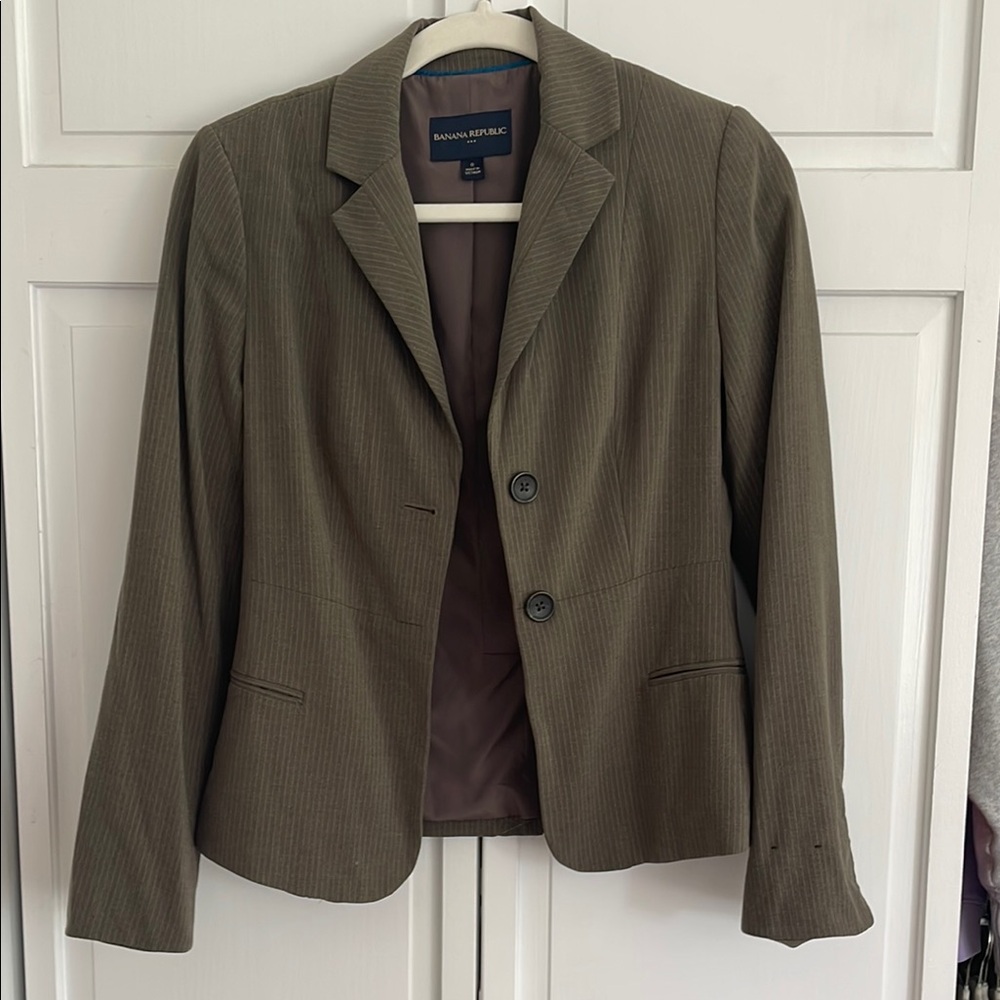 Banana Republic Women's Olive/Brown Blazer